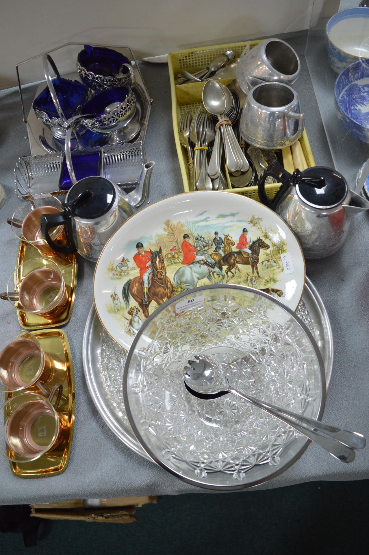 Glass Serving Bowls, Plates, Cutlery, etc. - Image 2 of 2