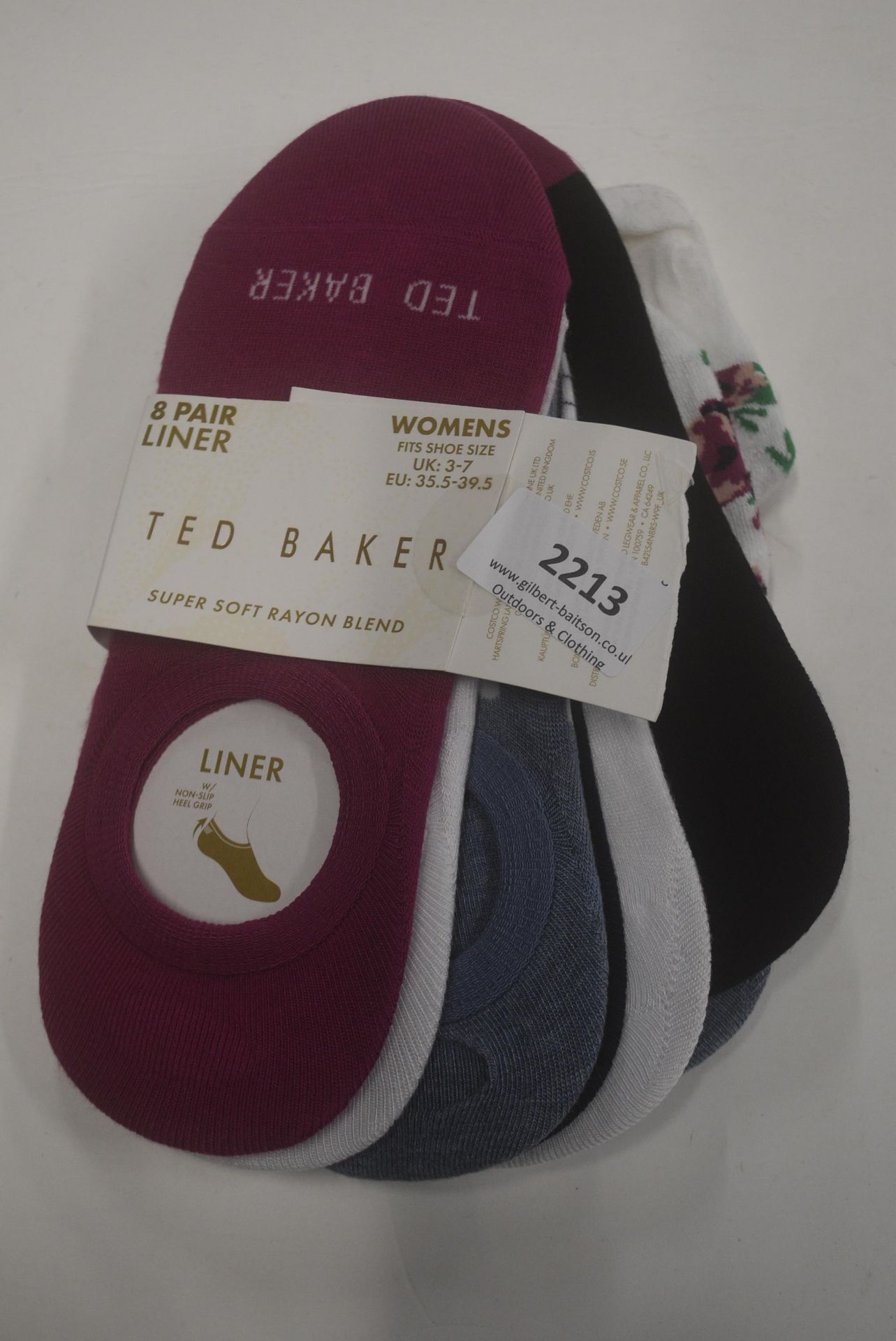 *8x Pairs of Ted Baker Women’s Liner Soft Blend Socks Size: 3-7