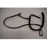 Leather Cavesson Noseband Raised & Padded Pony Brown