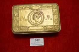 1914 First World War Forces Issue Brass Chocolate/Tobacco Tin