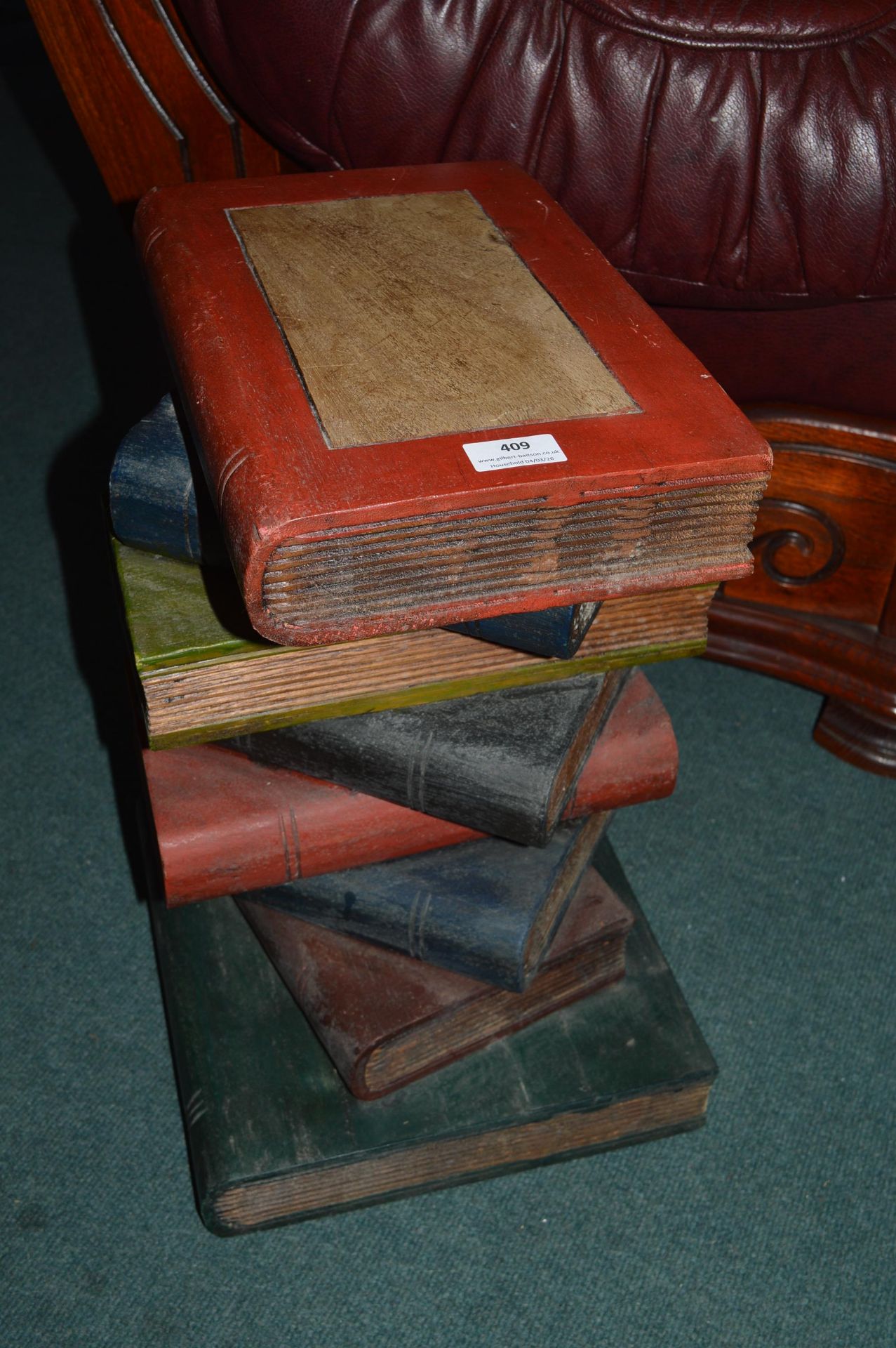 Side Table in the Form of a Stack of Books