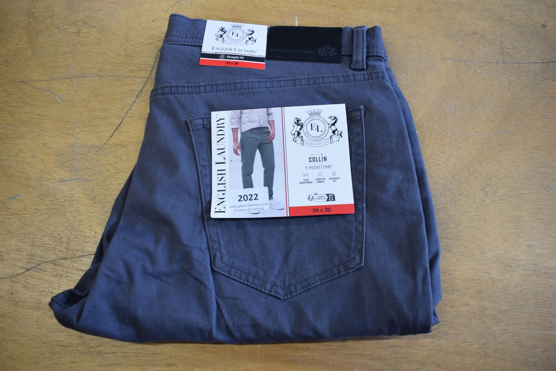 *English Laundry Collin Five Pocket Straight Fit Jeans in Grey Size: 34x30