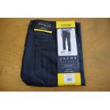 *Jachs New York Five Pocket Straight Fit Comfort Stretch Trousers in Navy Size: 32x30