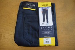 *Jachs New York Five Pocket Straight Fit Comfort Stretch Trousers in Navy Size: 32x30