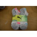 10x Pairs of Puma Kid’s Dry-Cell Low Cut Socks Size: 2.5-5 (light colourway)