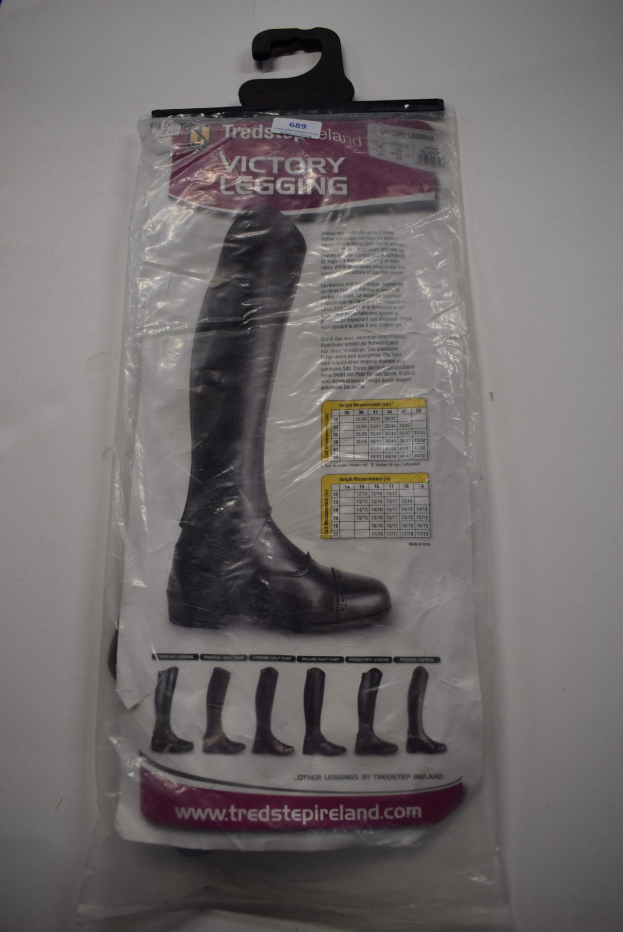 Tredstep Victory Leggings in Black Size: Calf 15” Height 18”