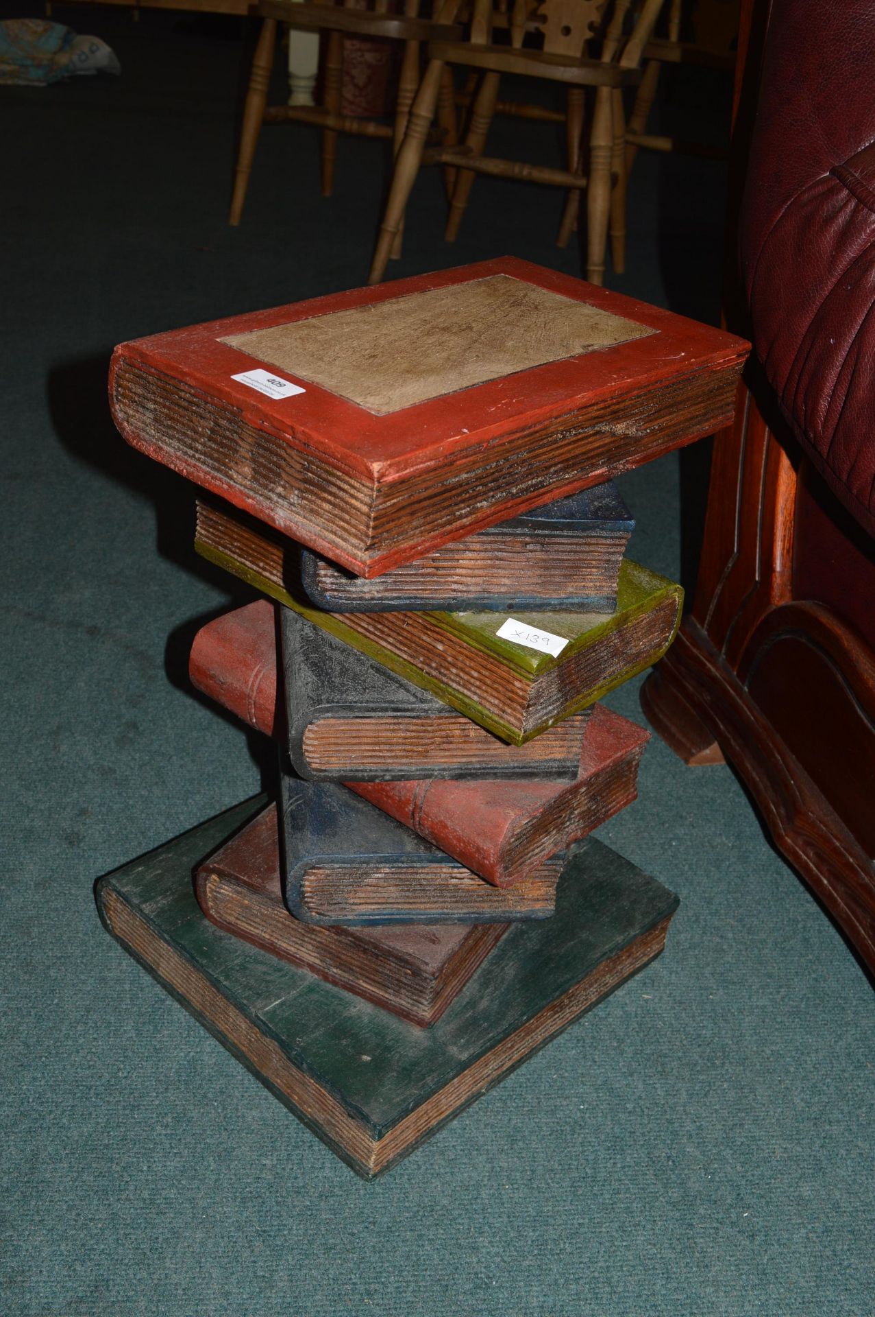 Side Table in the Form of a Stack of Books - Image 2 of 2