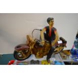 Large Motorcycle and Rider Ornament