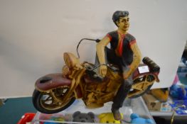 Large Motorcycle and Rider Ornament