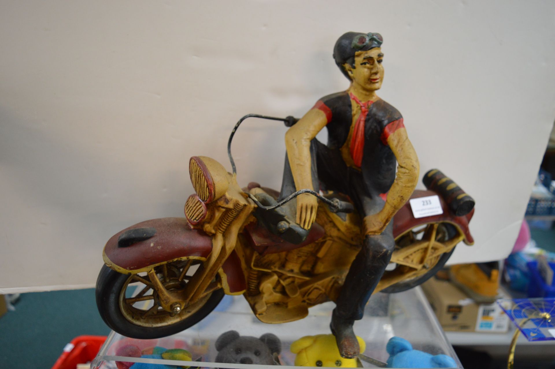 Large Motorcycle and Rider Ornament