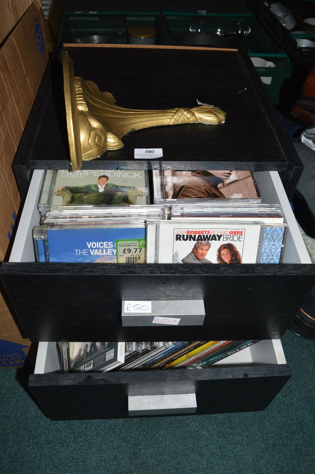 CD Storage Drawers and Contents