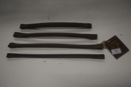 3x Raised and 1x Flat Leather Browbands in Various Sizes