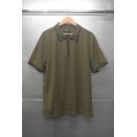 *Ernest Sewn Green Half Zip Polo Top Size: L