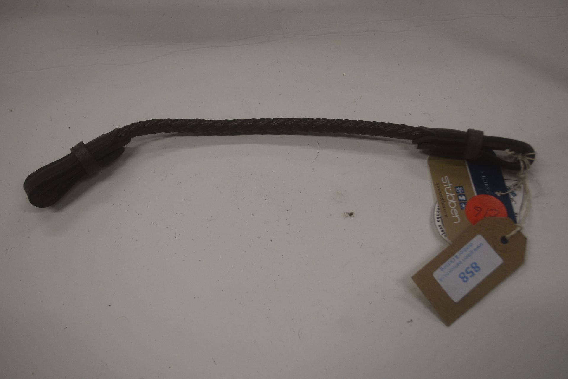 Stubben Leather Platted Round Saddle Strap in Brown