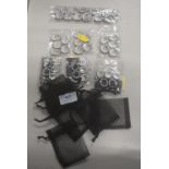 Quantity of Silver with Black Crystal Platted Band Accessories