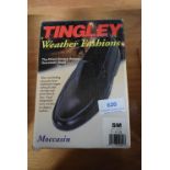 Tingley Moccasin Black Rubber Overshoes Size: S (American 7-8.5)
