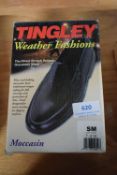 Tingley Moccasin Black Rubber Overshoes Size: S (American 7-8.5)