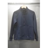 *32 Degrees Heat Soft Touch Half Zip Long Sleeve Top in Navy Size: S