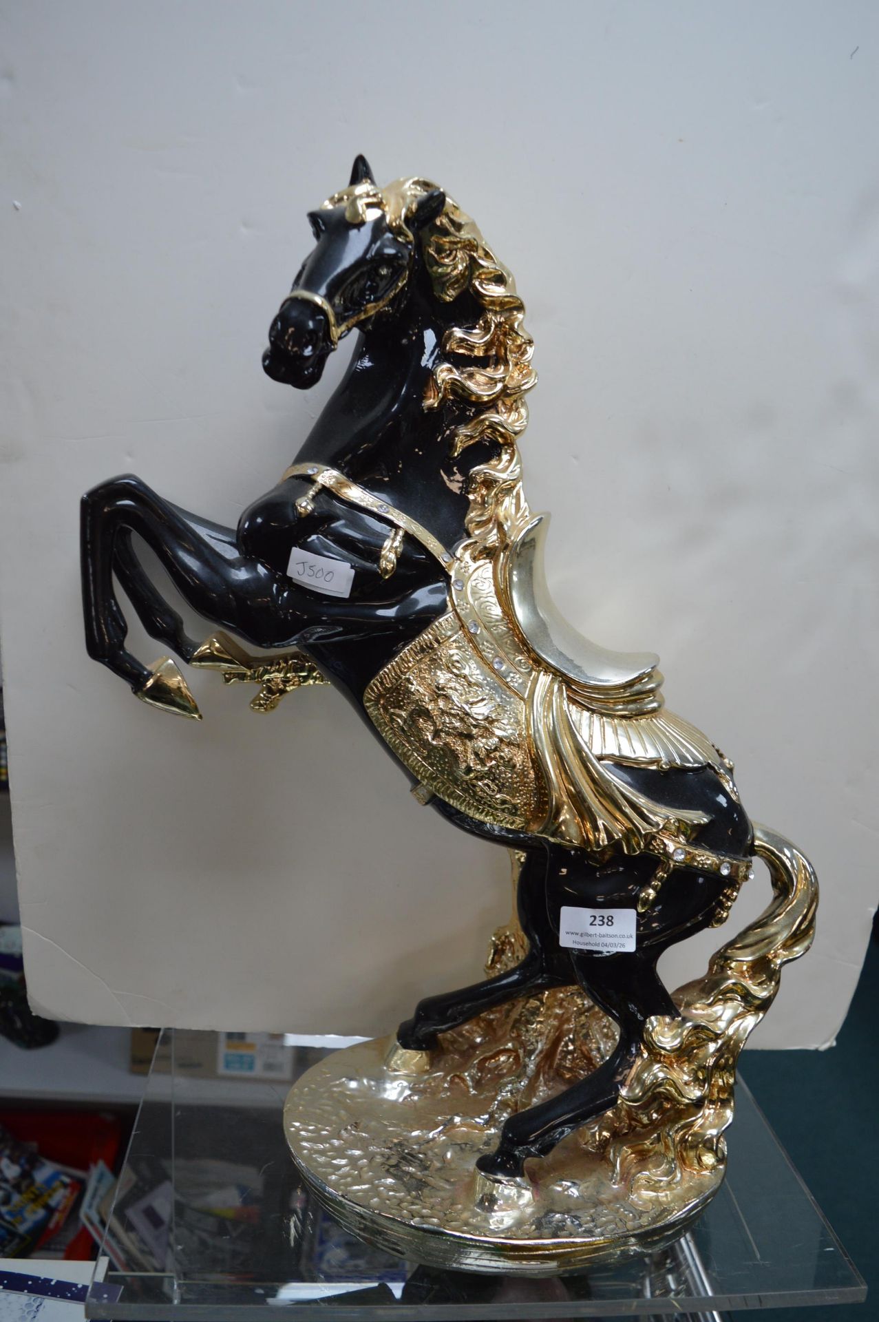Large Gilded Composite Stallion - Image 2 of 2