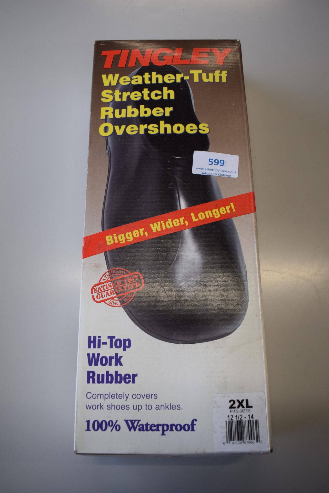 Tingley Black High Top Work Rubber Overshoes Size: 2XL (American 12.5-14)