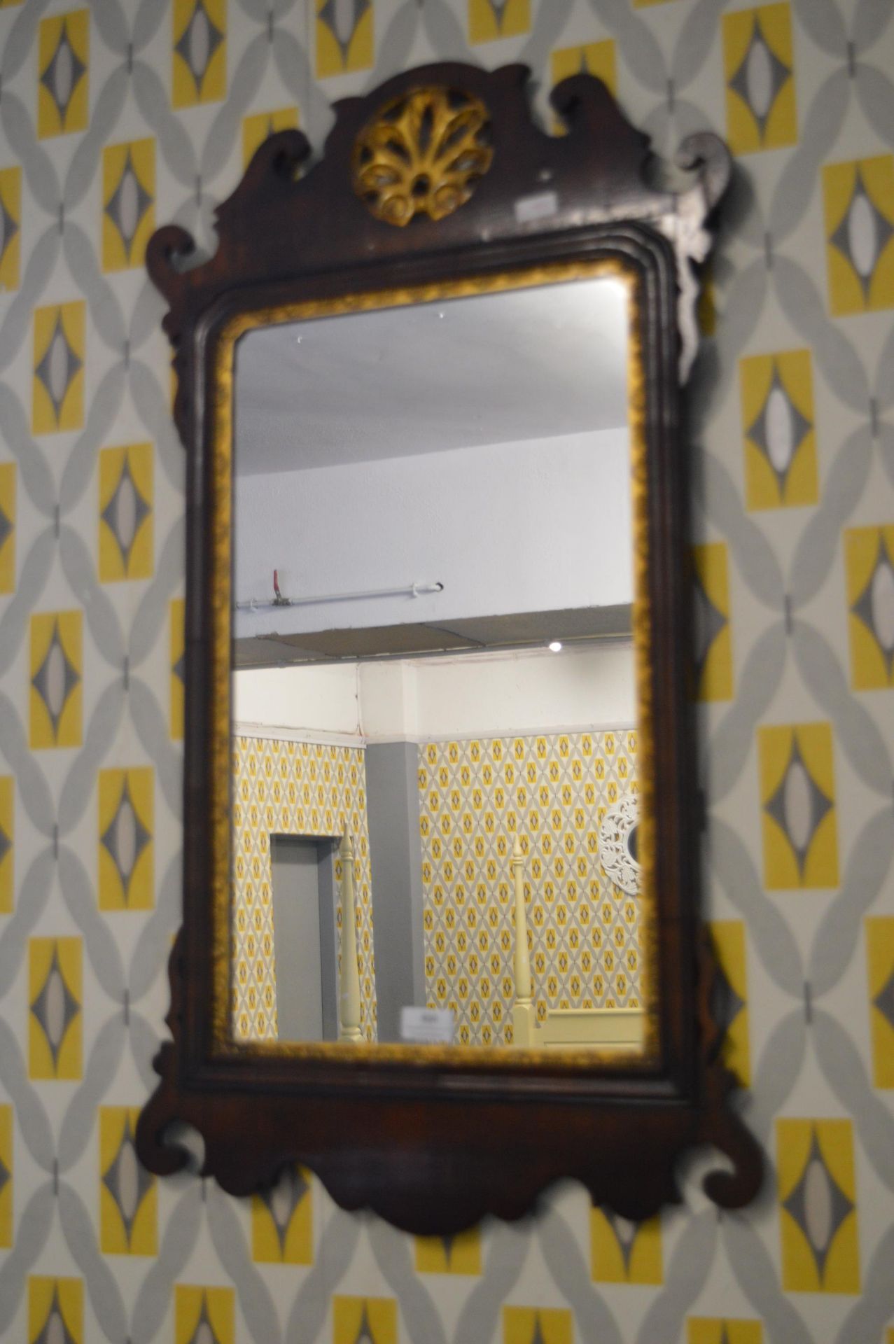 Period Mahogany Framed Mirror with Replaceable Glass - Image 2 of 2