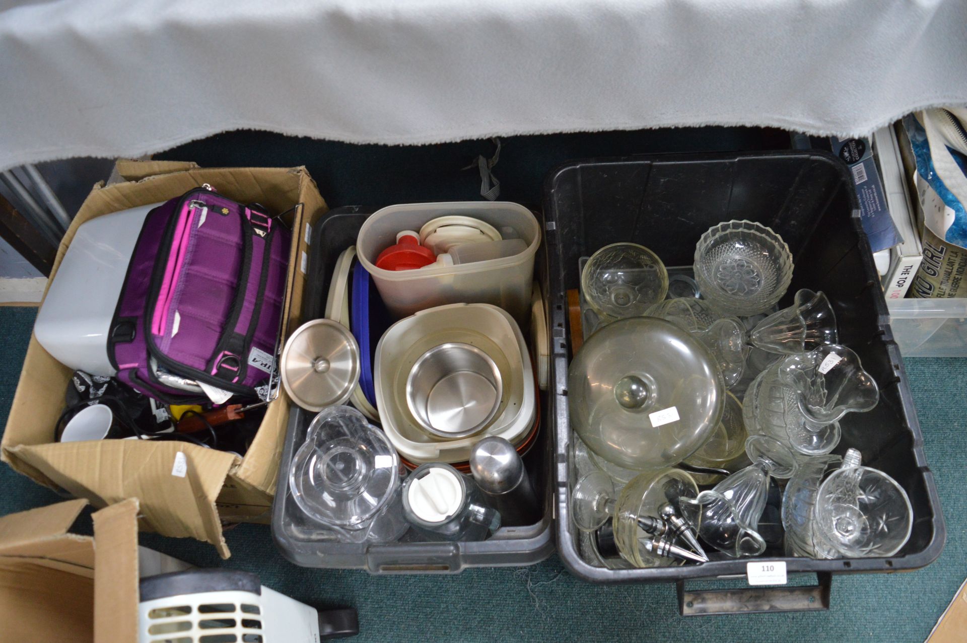 2x Boxes of Household Goods, Kitchenware, Glassware, and a Heater - Image 3 of 4