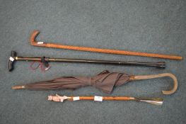 Walking Sticks, Umbrellas & Owl Head Shoe Horn