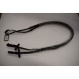 Brown Rubbered Reigns with Stoppers