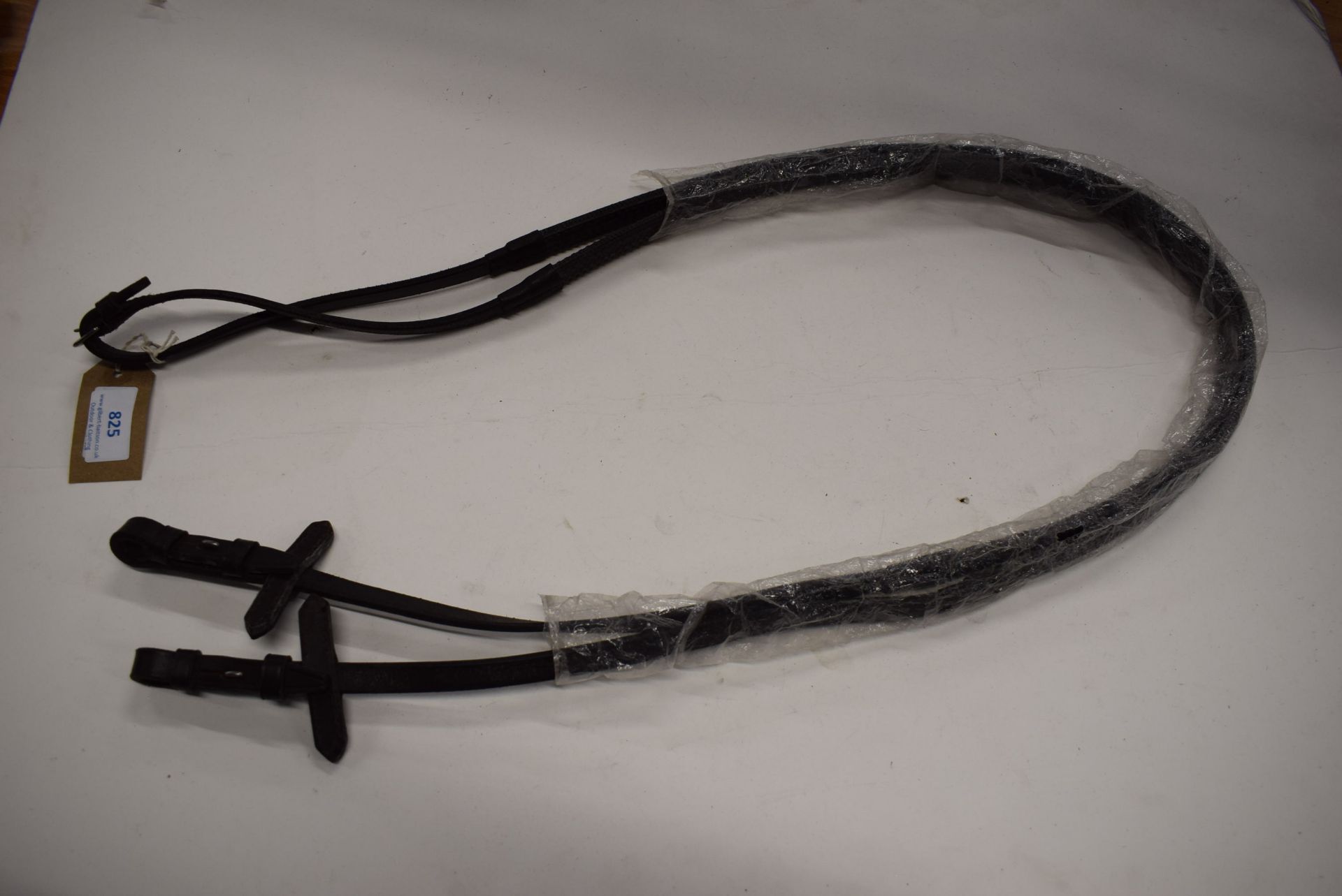 Brown Rubbered Reigns with Stoppers