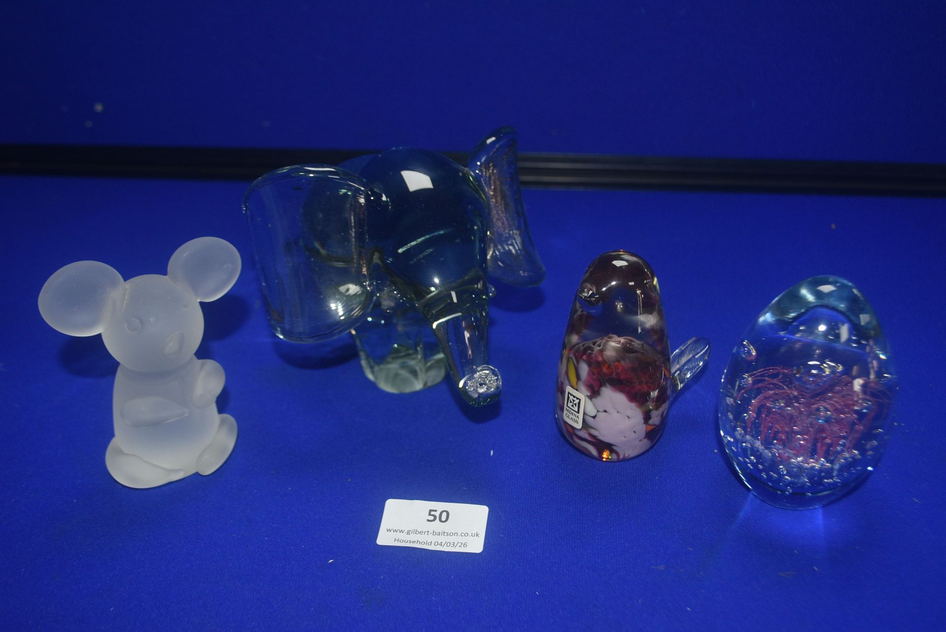 4x Glass Paperweights