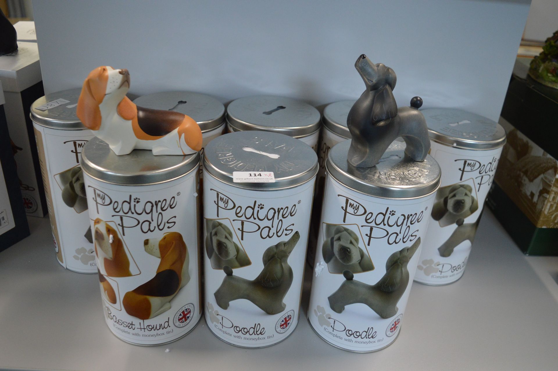 8x Pedigree Pals Dog Figures with Moneyboxes
