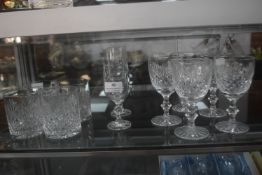 Cut Lead Crystal Tumblers and Wine Glasses