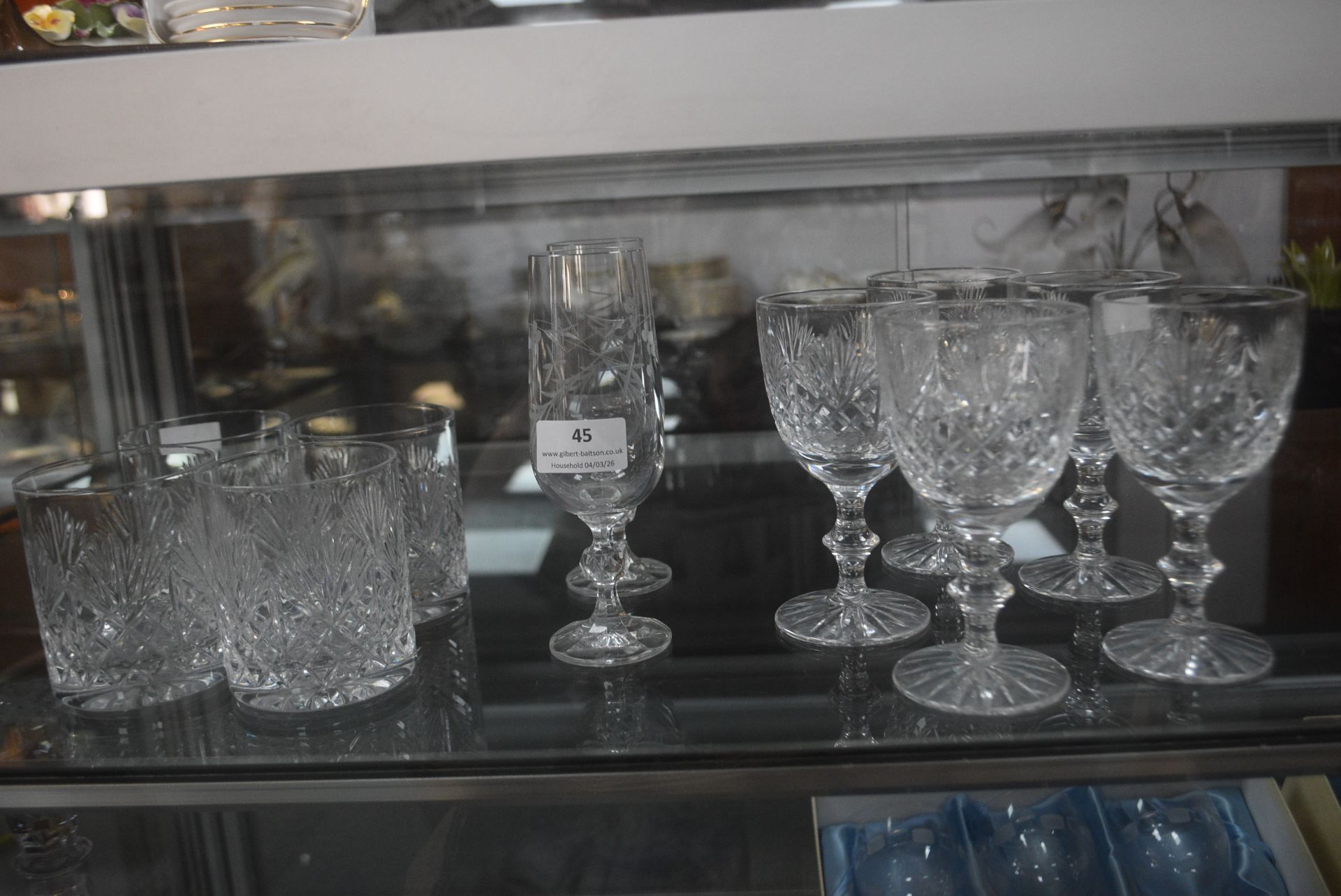 Cut Lead Crystal Tumblers and Wine Glasses