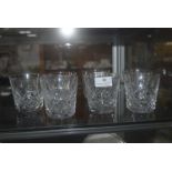 7x Cut Glass Lead Crystal Tumblers