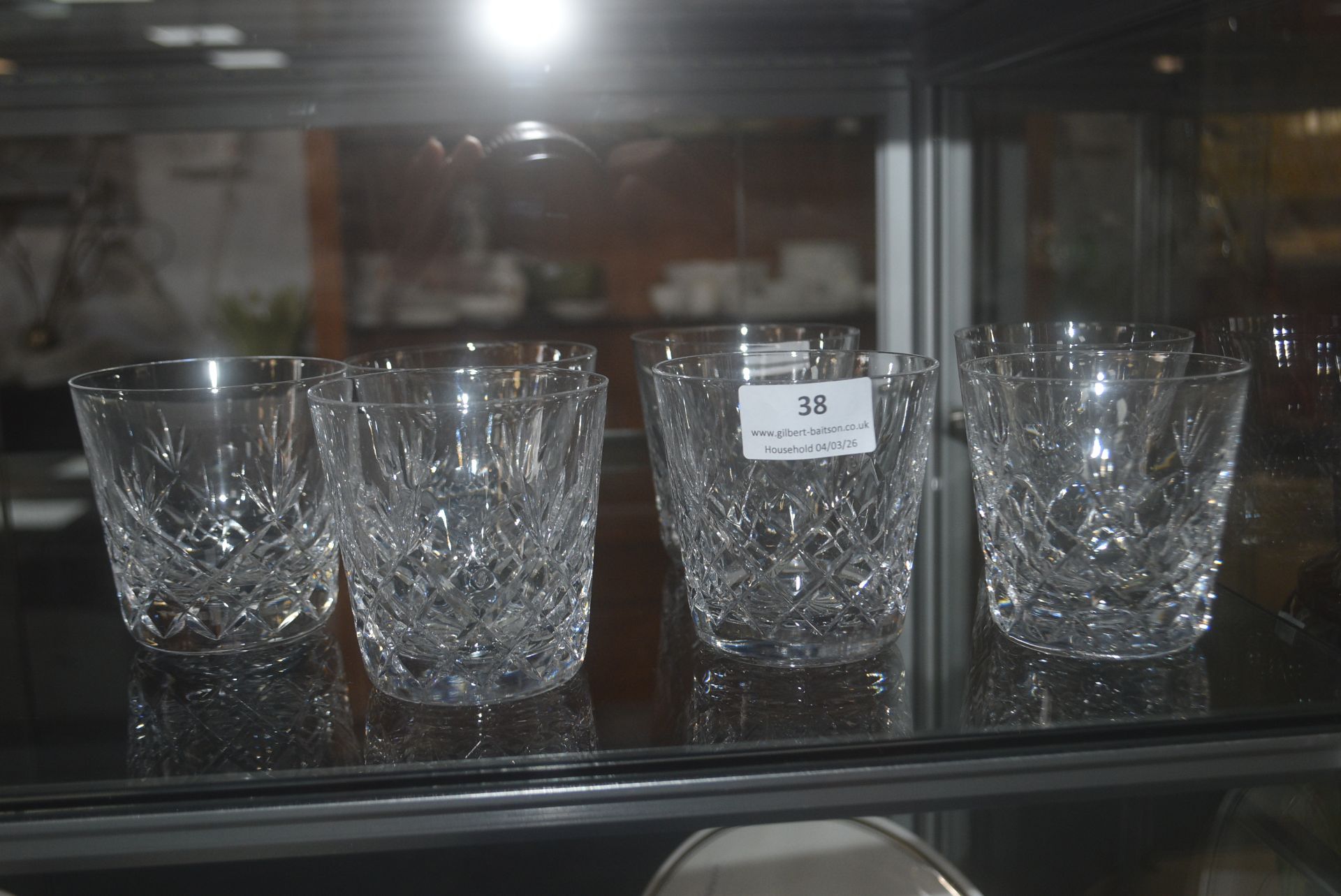 7x Cut Glass Lead Crystal Tumblers