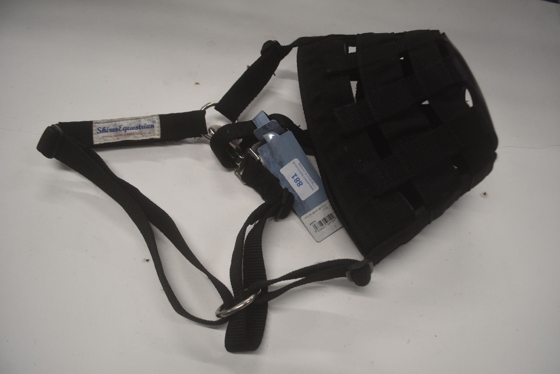 Shires Nylon Grass Muzzle in Black Size: Cob
