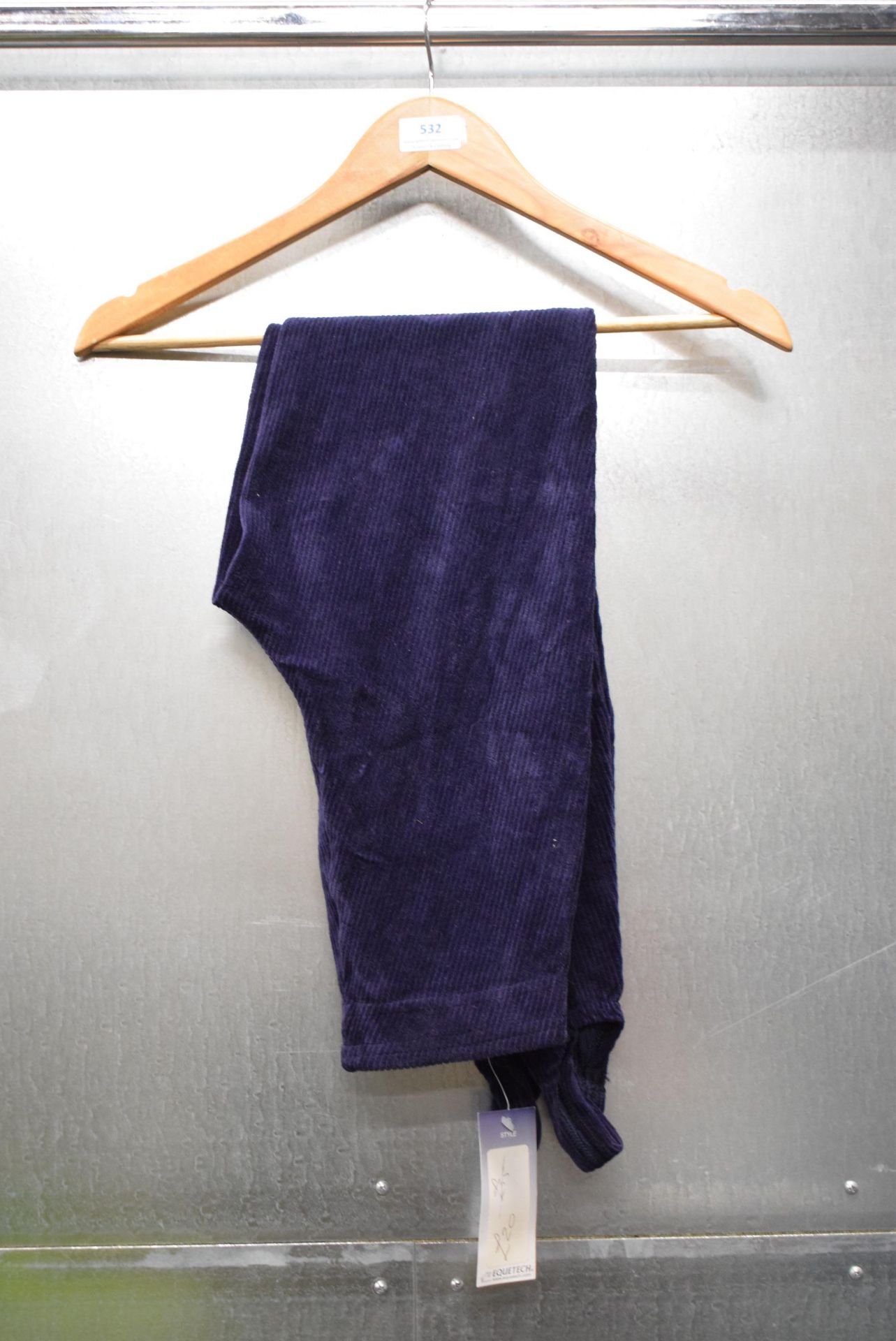 Equetech Navy Cord Jodhpurs Size: S