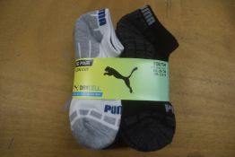 10x Pairs of Puma Kid’s Dry-Cell Low Cut Socks Size: 2.5-5 (dark colourway)