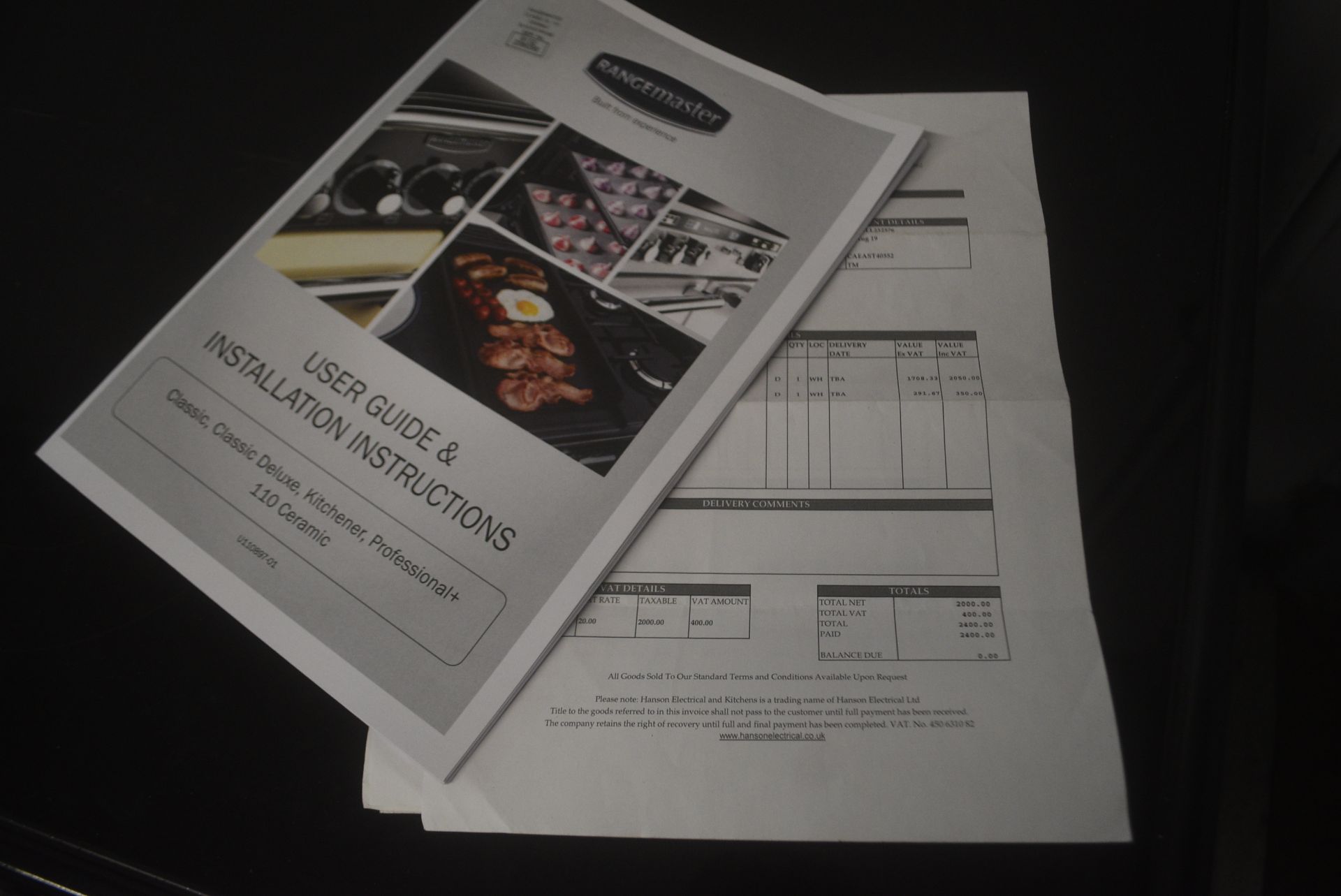 Range Master Classic Deluxe Electric Range with Ceramic Hob (new) with Cooker Hood and Instructions - Image 5 of 7