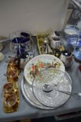 Glass Serving Bowls, Plates, Cutlery, etc.