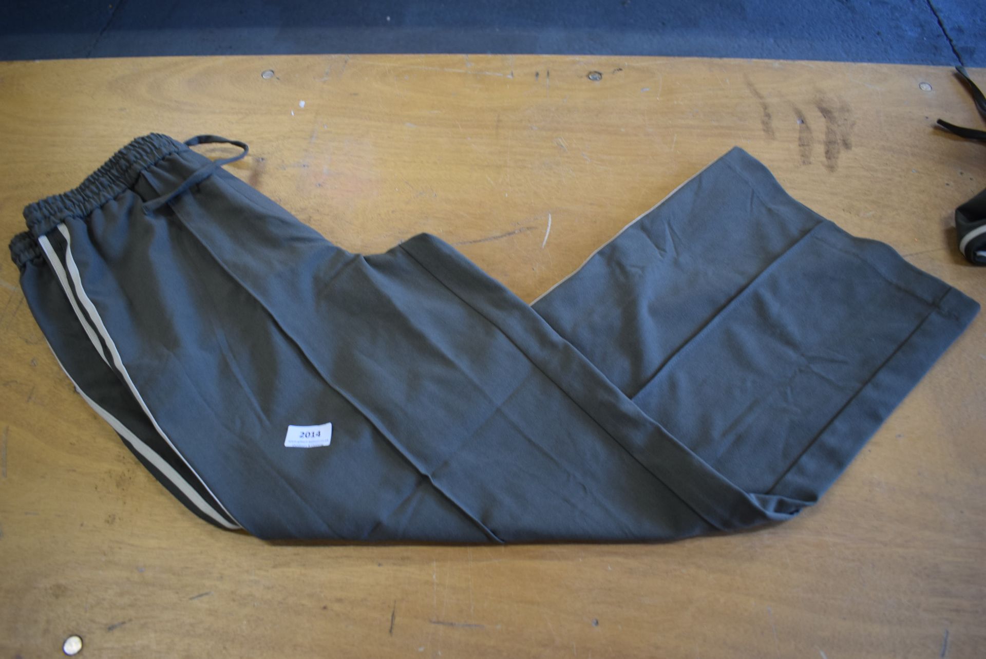 *Green Side Stripe Wide Leg Trousers Size: L