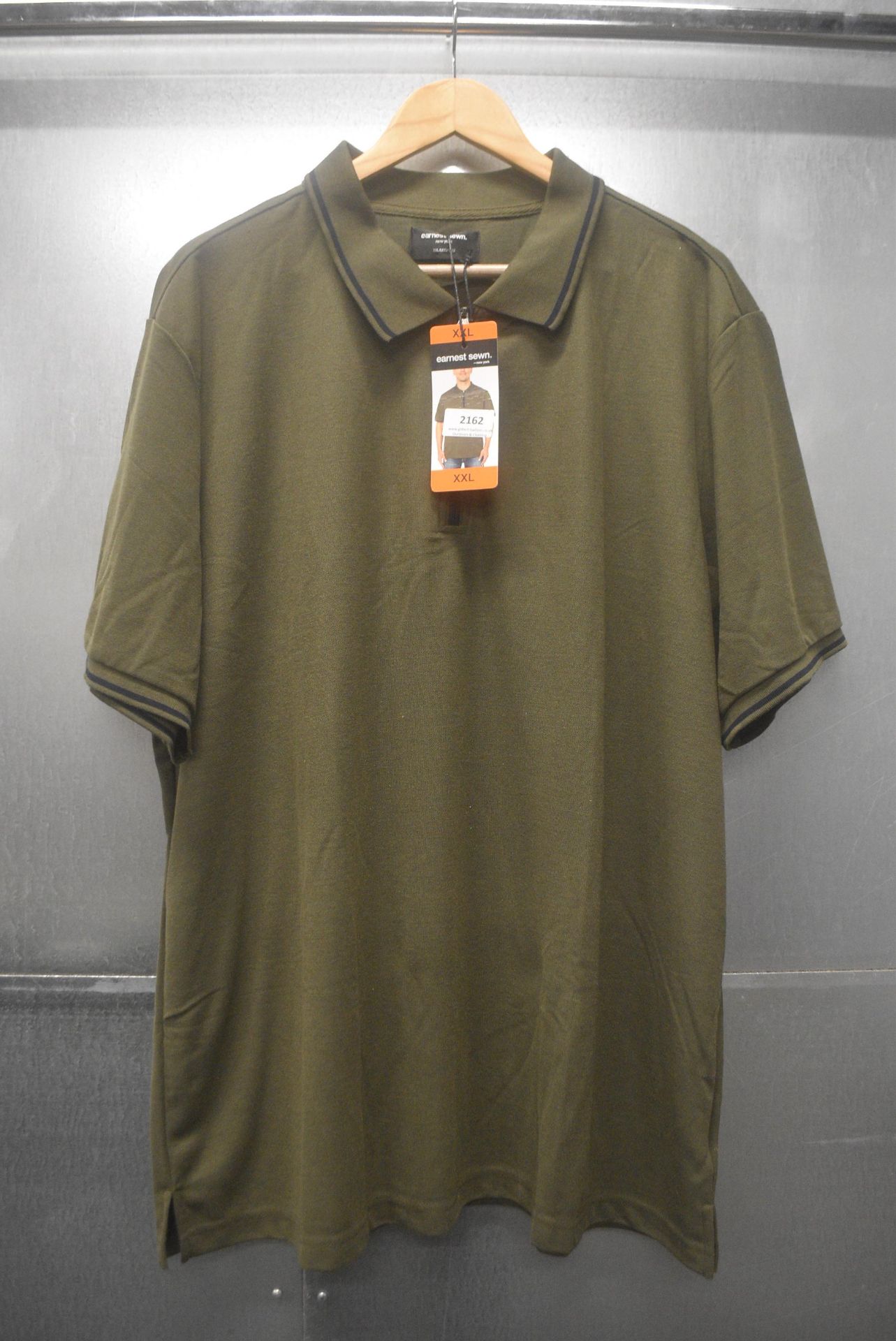 *Ernest Sewn Green Half Zip Polo Top Size: XXL
