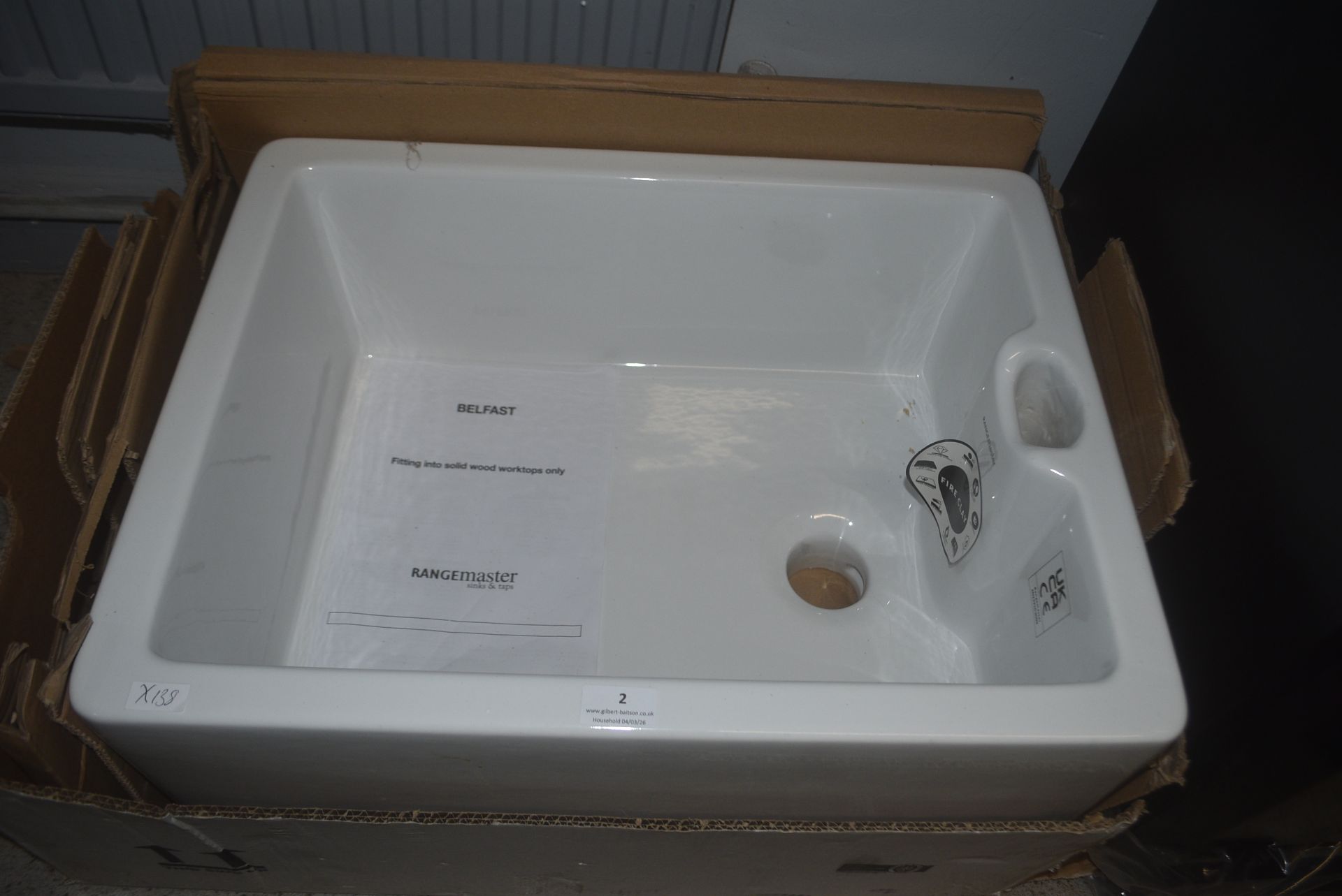 Range Master Ceramic Fire Clay Belfast Sink (new with packaging)