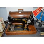 Vintage Singer Portable Manual Sewing Machine with Case