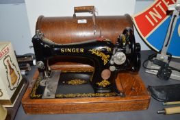 Vintage Singer Portable Manual Sewing Machine with Case