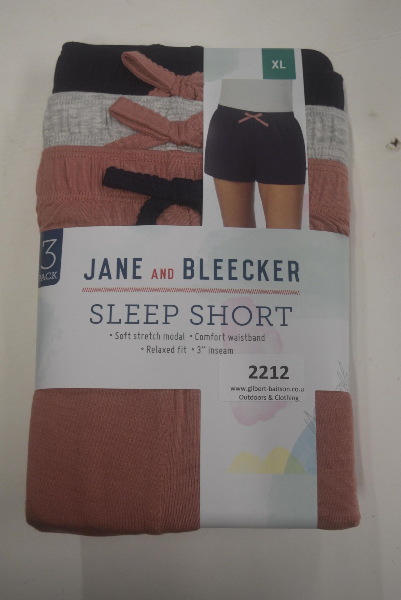 *Jane & Bleecker Sleep Shorts 3pk Size: XL
