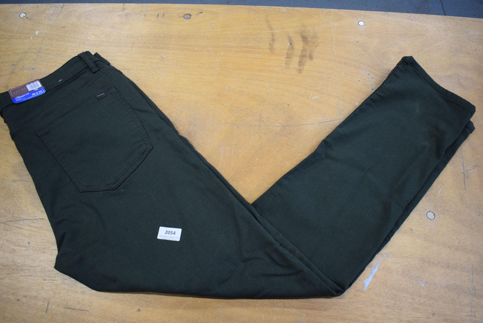 *Jachs New York Straight Fit Mid Raise Green Jeans Size: 36x32