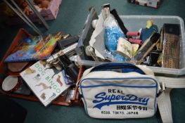 2x Crates of Household Goods, Toys, Soup Dryer Bag, etc.