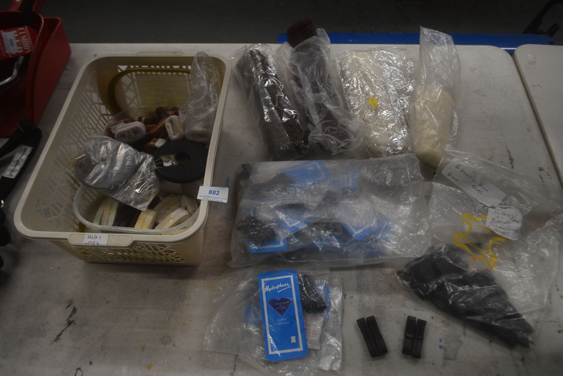 Assortment of Tack Accessories Including Fulmer Loops, Noseband Covers, Bit Rings, Martingale Stops,