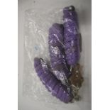 3x Nylon Platted Lead Ropes in Purple